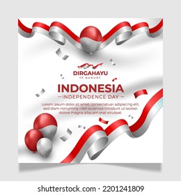 Indonesia Independence Day Social Media Flyer