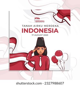 Indonesia independence Day Social Media Template