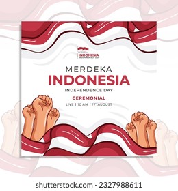 Indonesia independence Day Social Media Template