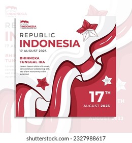 Indonesia independence Day Social Media Template