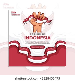 
Indonesia Independence Day Social Media Flyer