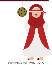 Indonesia Independence Day. Traditional Game. Vector Character Illustration with Cartoon Design Concept.