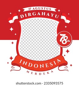 Indonesia independence day twibbon frame instagram post