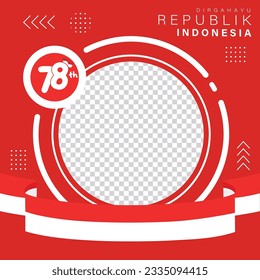 Indonesia independence day twibbon frame instagram post