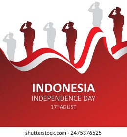 Fondo del Vector del día de la independencia de Indonesia. es conveniente para la tarjeta, el Anuncio, o el póster