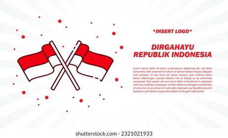 Indonesia Independence Day Vector Banner Template