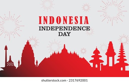 indonesia independence day vector. independence concept. dirgahayu indonesia