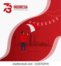Indonesia independence day Vector Design