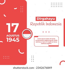 Diseño vectorial del Día de la Independencia de Indonesia