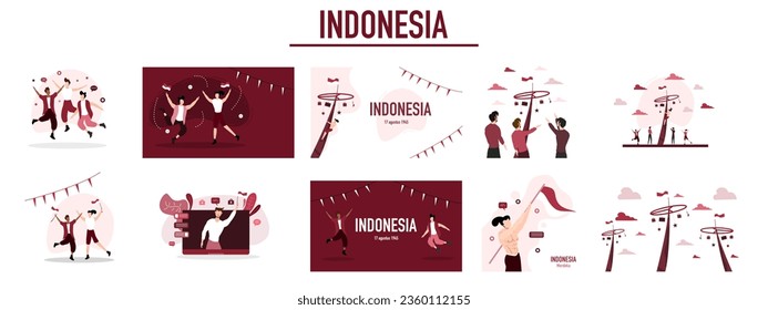 indonesia independence day vector design for indonesia merdeka