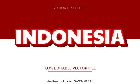 Indonesia Independence style 3d editable text effect
