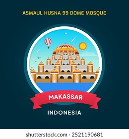 Indonésia Landmark Makassar, Asmaul Husna 99 Mesquita da cúpula