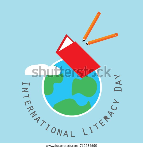 Indonesia Literacy Day Logo Vector Template Stock Vector Royalty