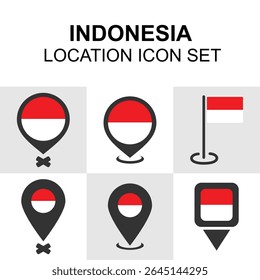 Indonesia Location Icon Set Collection