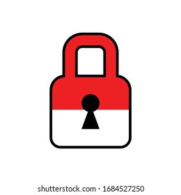 Bloqueo de Indonesia para prevenir la propagación o el brote del coronavirus, Vector de diseño de bloqueo, Vector de diseño del coronavirus de cierre, Bloqueo de Covid 19, 
