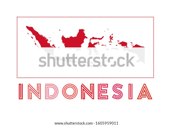 Indonesia Logo Map Indonesia Country Name Stock Vector (Royalty Free ...