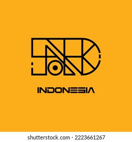 INDONESIA LOGO MONOGRAM LETTER INDO