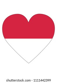 Indonesia Love Flag