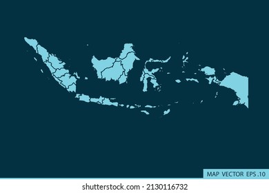 Indonesia map ,Abstract mash line and point scales on dark background for your web site design map logo, app, ui ,Travel. Vector illustration eps 10.