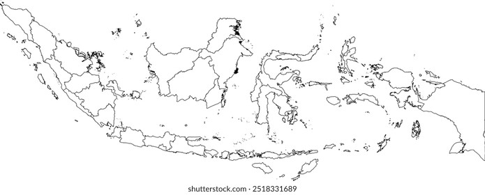 INDONESIA MAP with its administrative divisions and regions