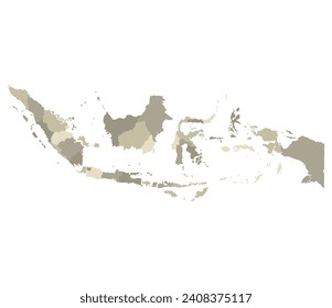 Mapa de Indonesia. Mapa de Indonesia en provincias administrativas 