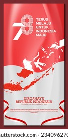 Indonesia map background for Indonesia's independence 17 agustus 1945