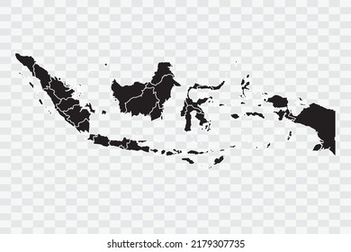 Indonesia Map Black Color On White Stock Vector (Royalty Free ...