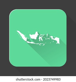 Indonesia map with borders isolated on background