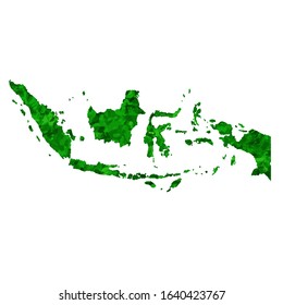 Indonesia Map country green icon