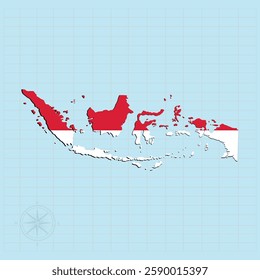  Indonesia map Design Vector illustration graphic