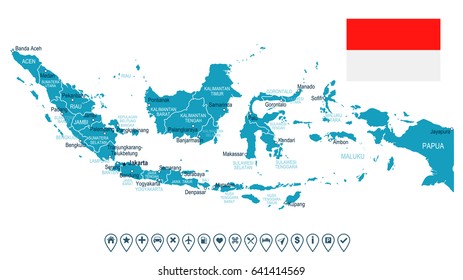 1,125 Indonesia map pin Images, Stock Photos & Vectors | Shutterstock