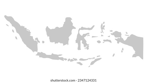Indonesische Kartenflagge. Karte der Republik Indonesien mit dem indonesischen Länderbanner. Vektorgrafik.