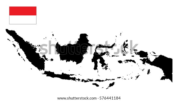 Indonesia Map Flag Vector Stock Vector (Royalty Free) 576441184 ...