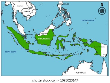 Indonesia Map Geo Wallpaper