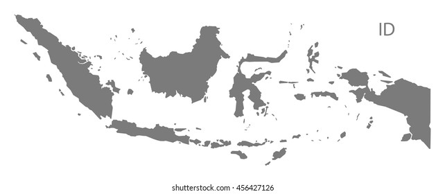 Indonesia Map grey