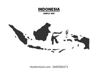 Indonesia map halftone vector illustration
