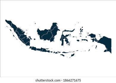 Indonesia Map High Resolution Indonesia Map High Detailed On White Stock Vector (Royalty Free) 1866271675  | Shutterstock