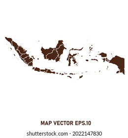 Indonesia map High Detailed on white background. Abstract design vector illustration eps 10