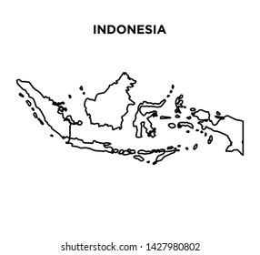 Indonesia map icon vector illustration