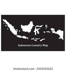 Indonesische Landkarte Symbol Vektorgrafik einfaches Design