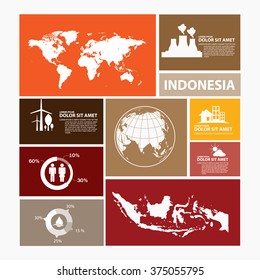 indonesia map infographic