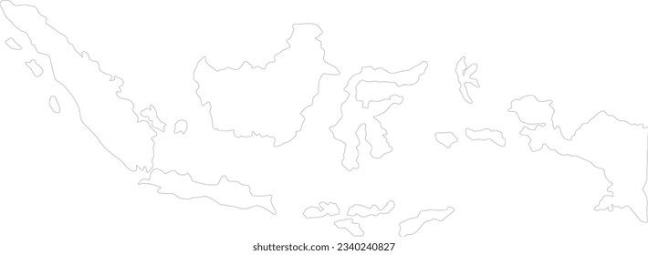 Indonesia map line illustration eps 10.