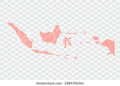 Indonesia Map salmon Color Background quality files png