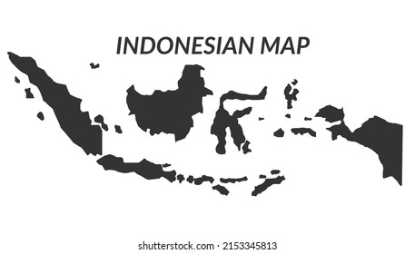 Indonesia map symbol, Indonesian archipelago vector