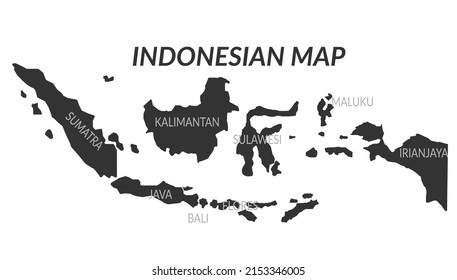 Indonesia map symbol, Indonesian archipelago vector