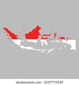 indonesia map vector flat suitable for banner poster and website design