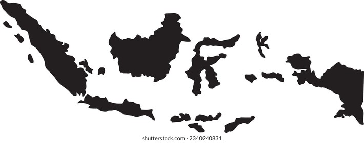 indonesische Karte, Vektorgrafik eps10