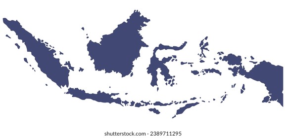 Indonesia map vector isolated on white background