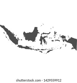 indonesia map vector on white

