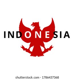 Indonesia Mascot "Garuda Pancasila" Symbol. Heritage Indonesian Culture National Logo Vector Design
